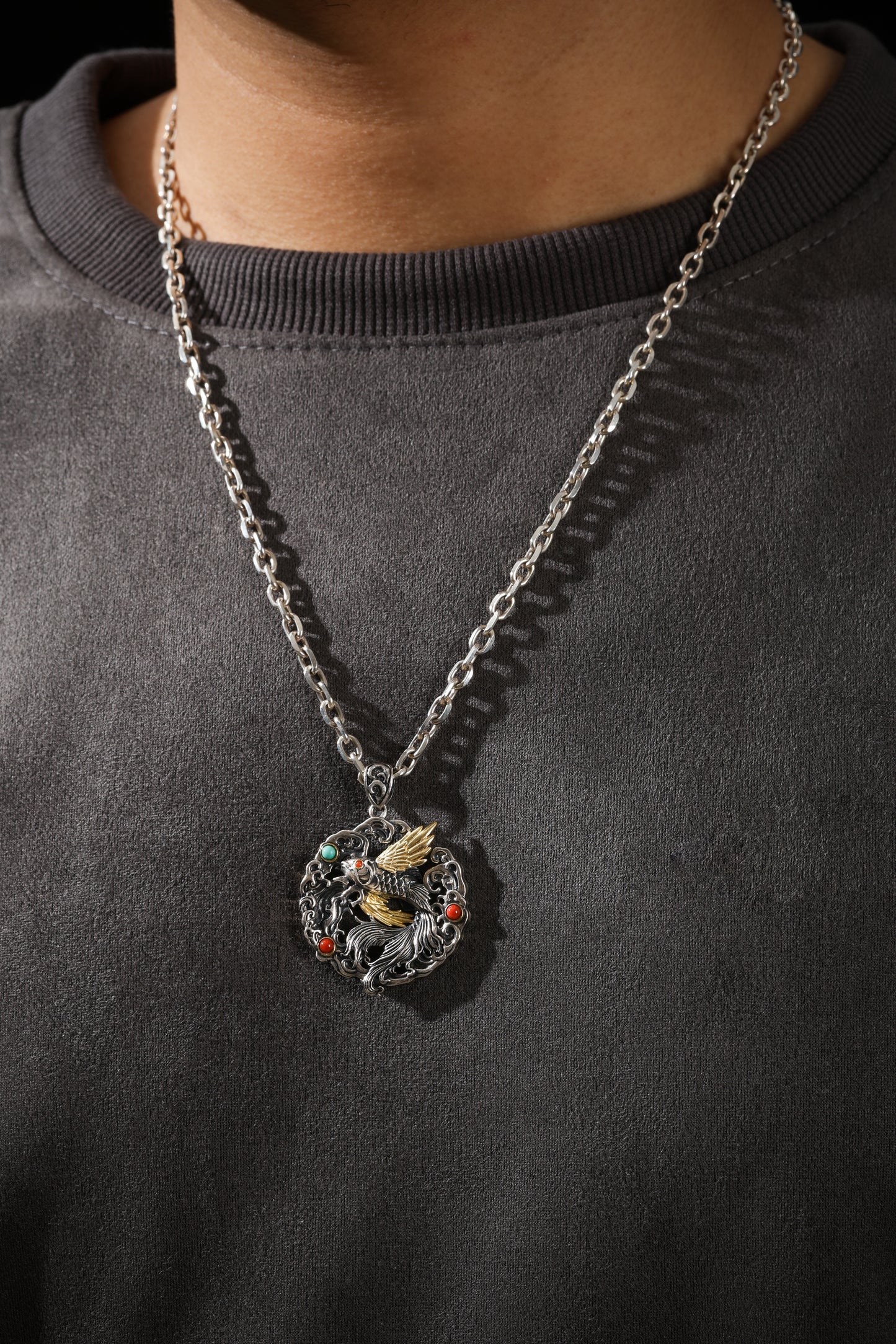 Buddha Trace Flying Fish Spirit Pendant Buddha Trace