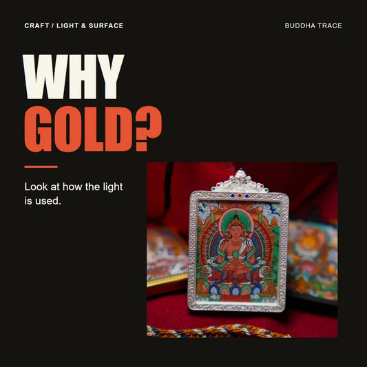 Why Gold Appears in Tibetan Thangka Painting editorial cover with original product photography