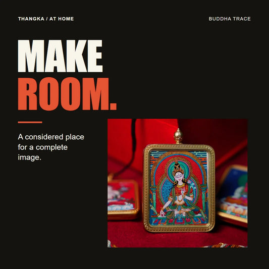 How to Display a Thangka Respectfully at Home editorial cover with original product photography