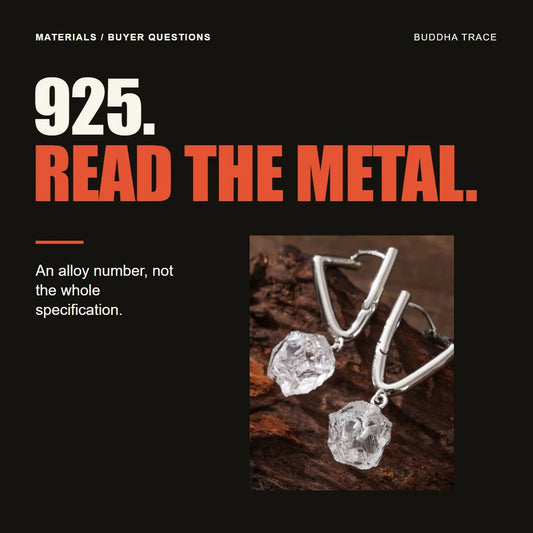 What Is 925 Sterling Silver? Alloy, Marks, and Jewelry Details editorial cover with Buddhatrace product photography