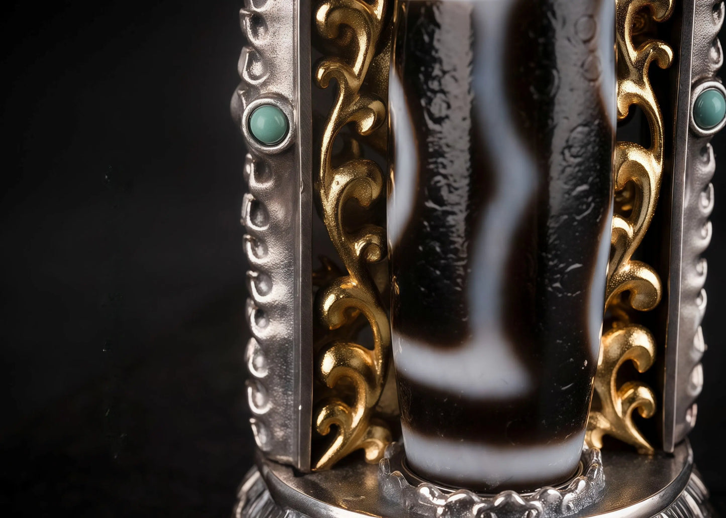 Buddha Trace Black Wealth God Heavenly Pearl Pendant Buddha Trace