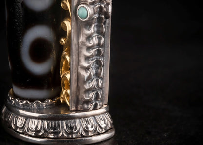 Buddha Trace Black Wealth God Heavenly Pearl Pendant Buddha Trace