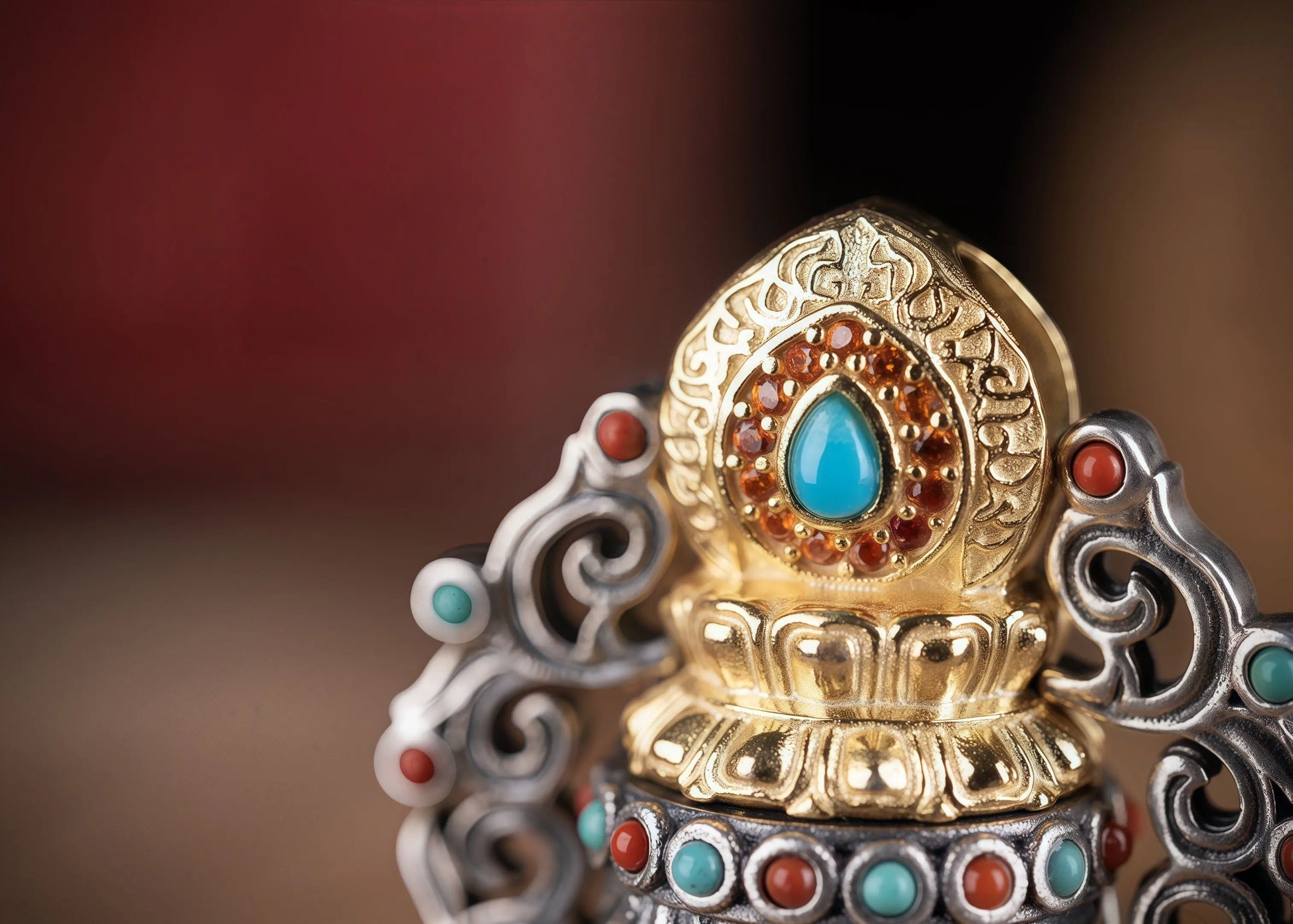 Buddha Trace Green Tara DZI Pendant Buddha Trace