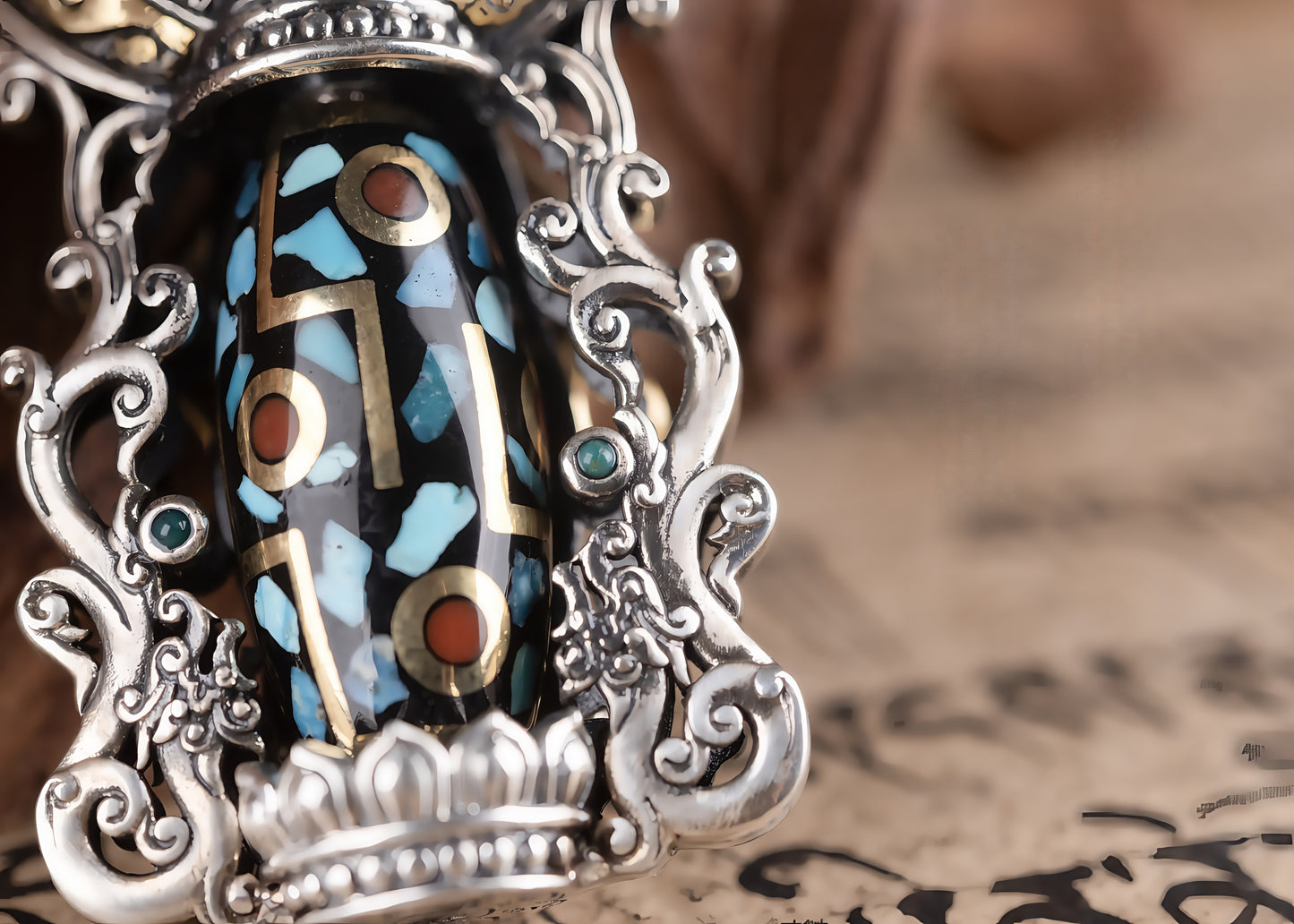 Buddha Trace Zakiram Wulan Flower Pendant Buddha Trace