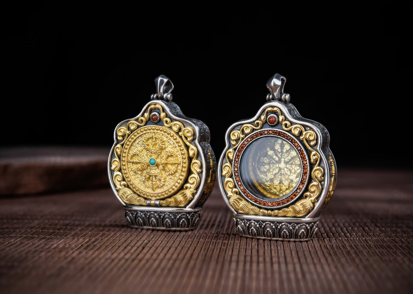 Buddha Trace vajra cross pendant Buddha Trace