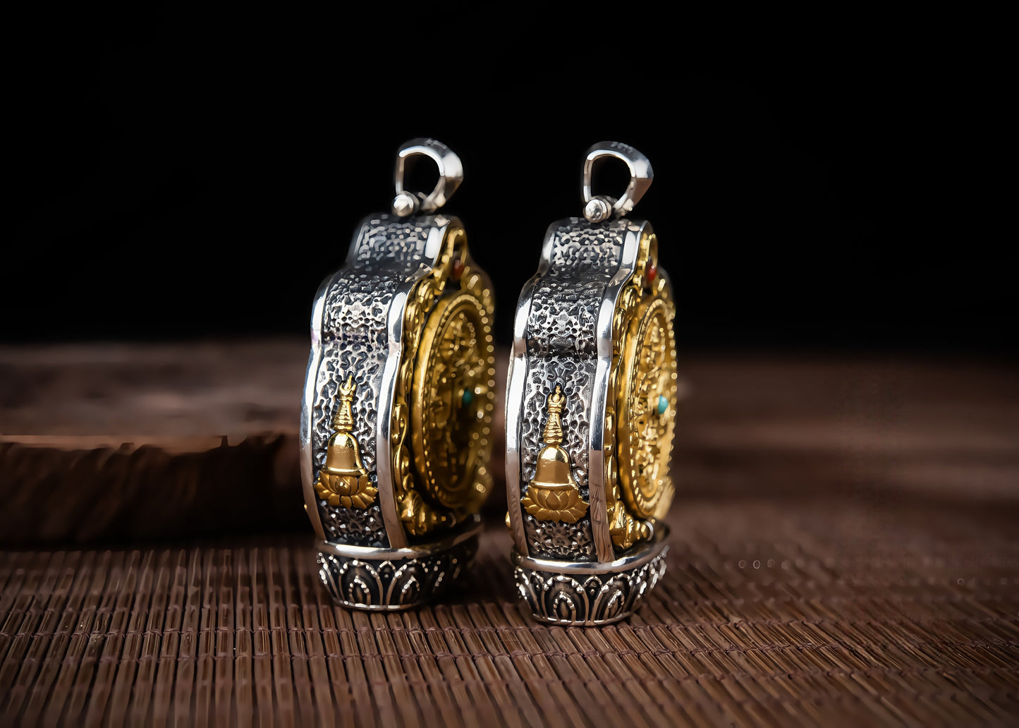 Buddha Trace vajra cross pendant Buddha Trace