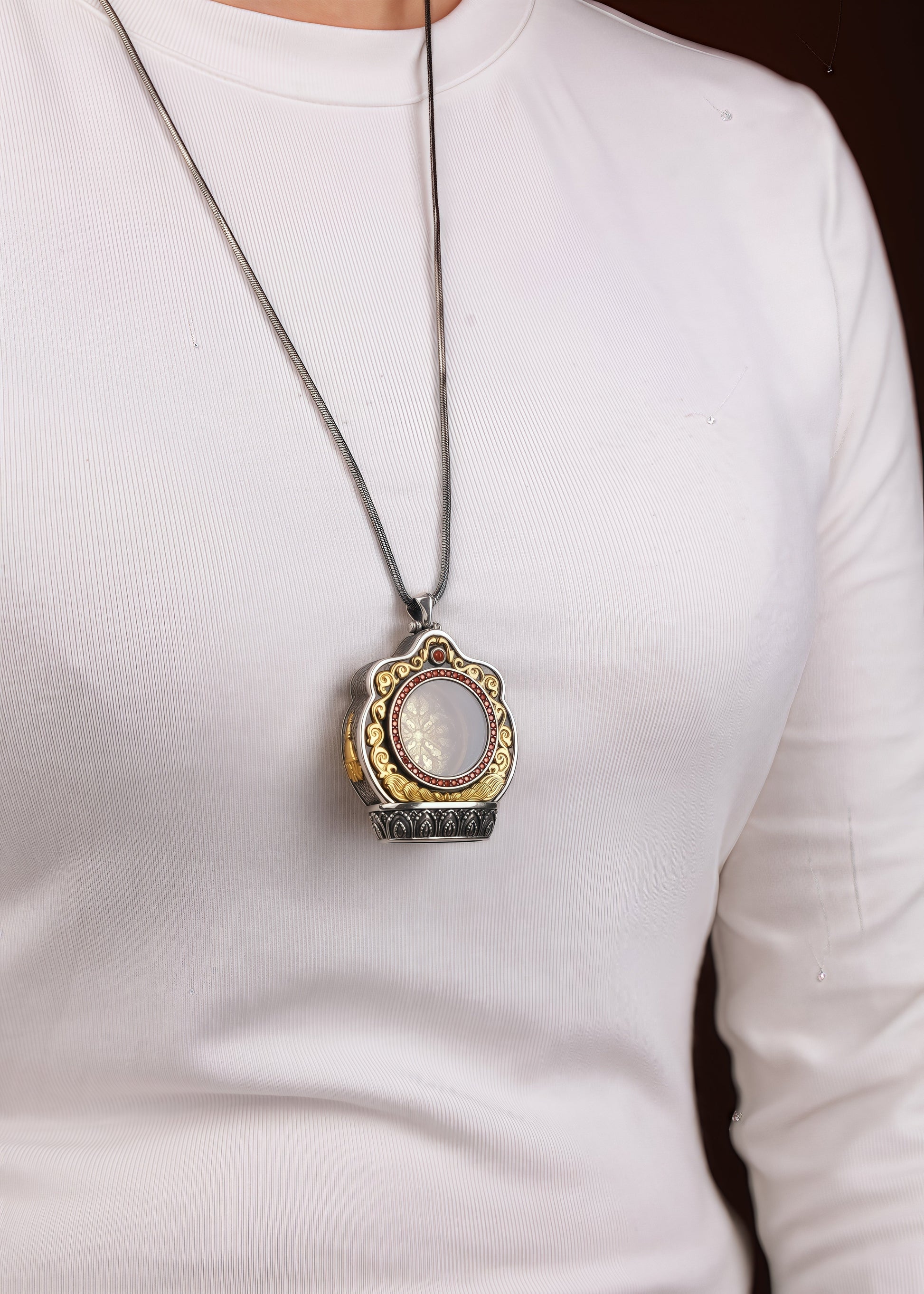 Buddha Trace vajra cross pendant Buddha Trace