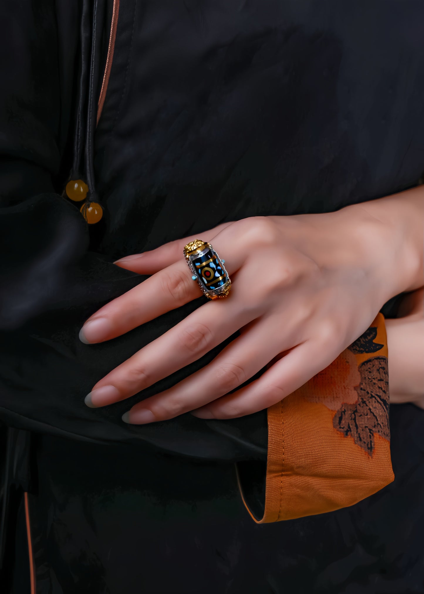 Buddha Trace Samantabhadra Bodhisattva Ring Buddha Trace