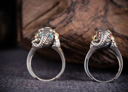 Buddha Trace Lucky Elephant Ring Buddha Trace