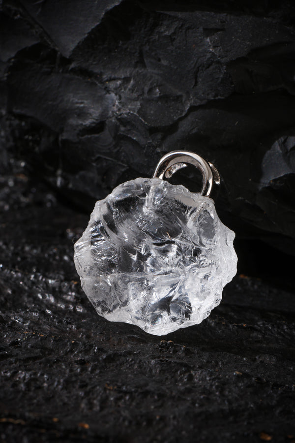 White Crystal Lock Pendant