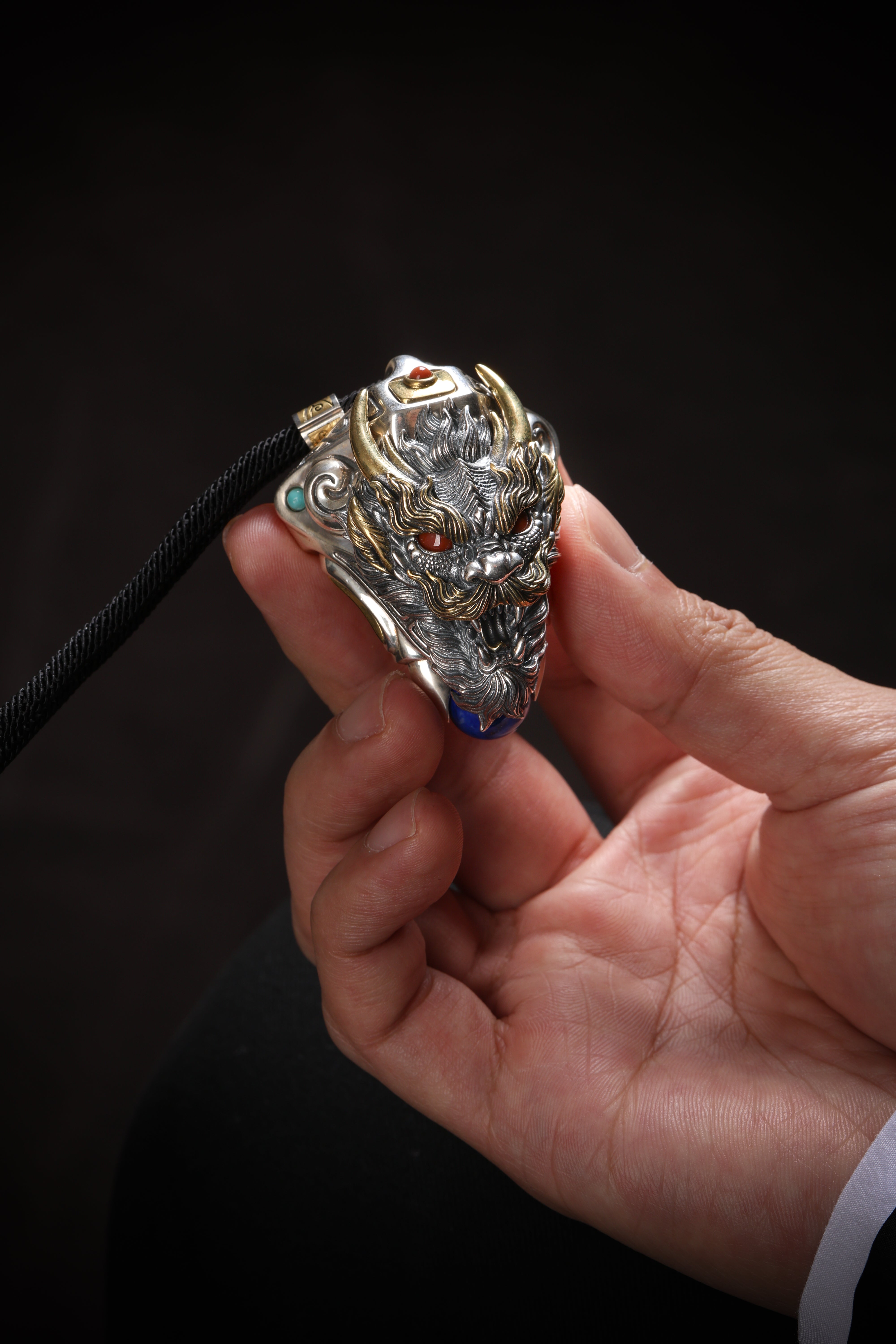 Buddha Trace Tibetan Dragon-Subduing Arhat Pendant Buddha Trace