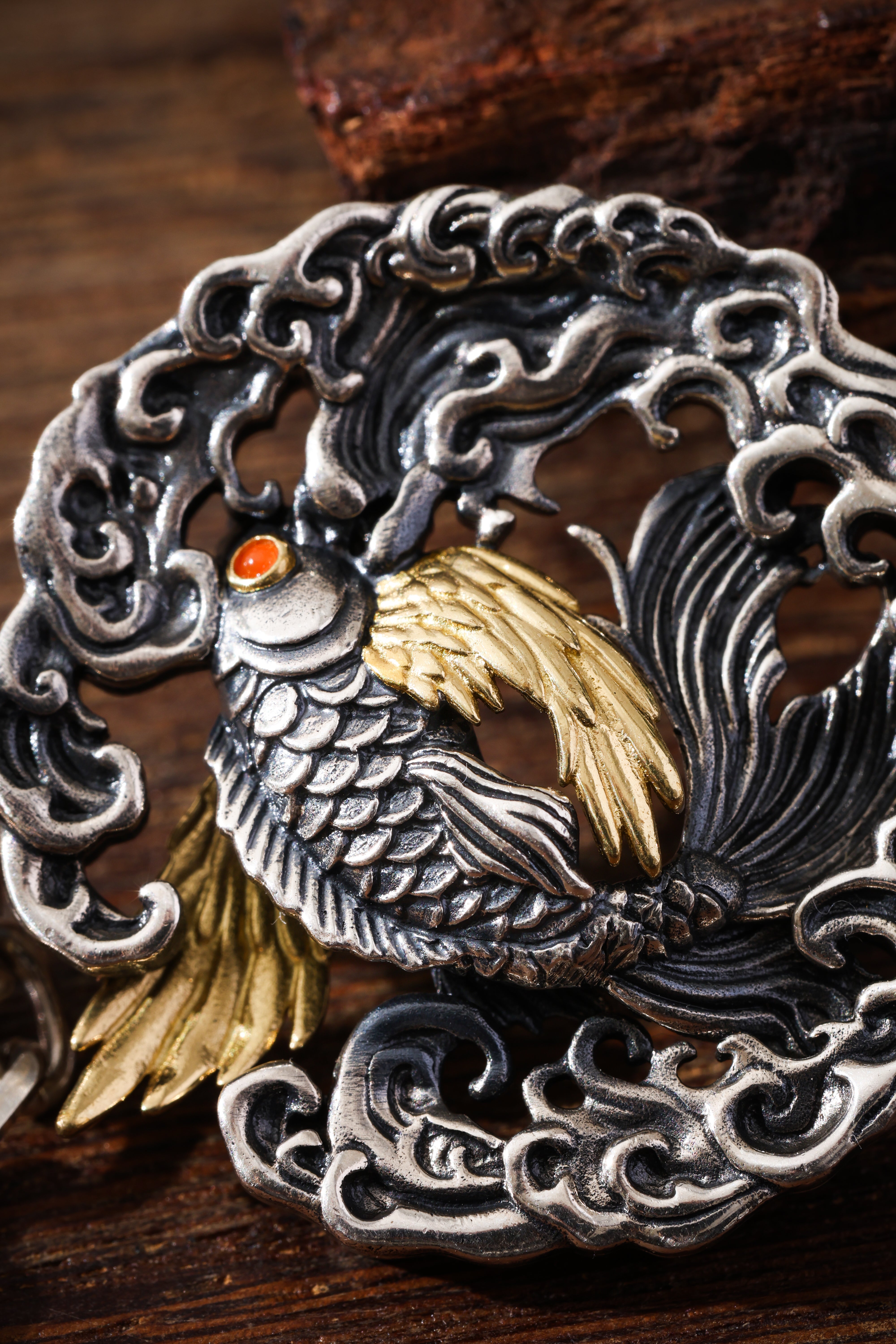 Buddha Trace Flying Fish Spirit Pendant Buddha Trace