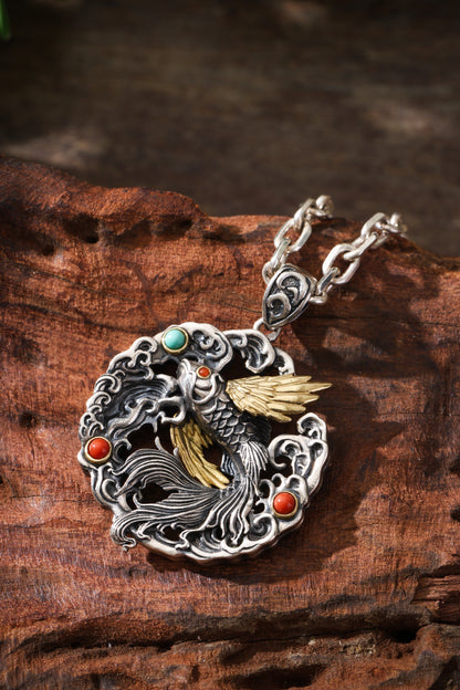 Buddha Trace Flying Fish Spirit Pendant Buddha Trace