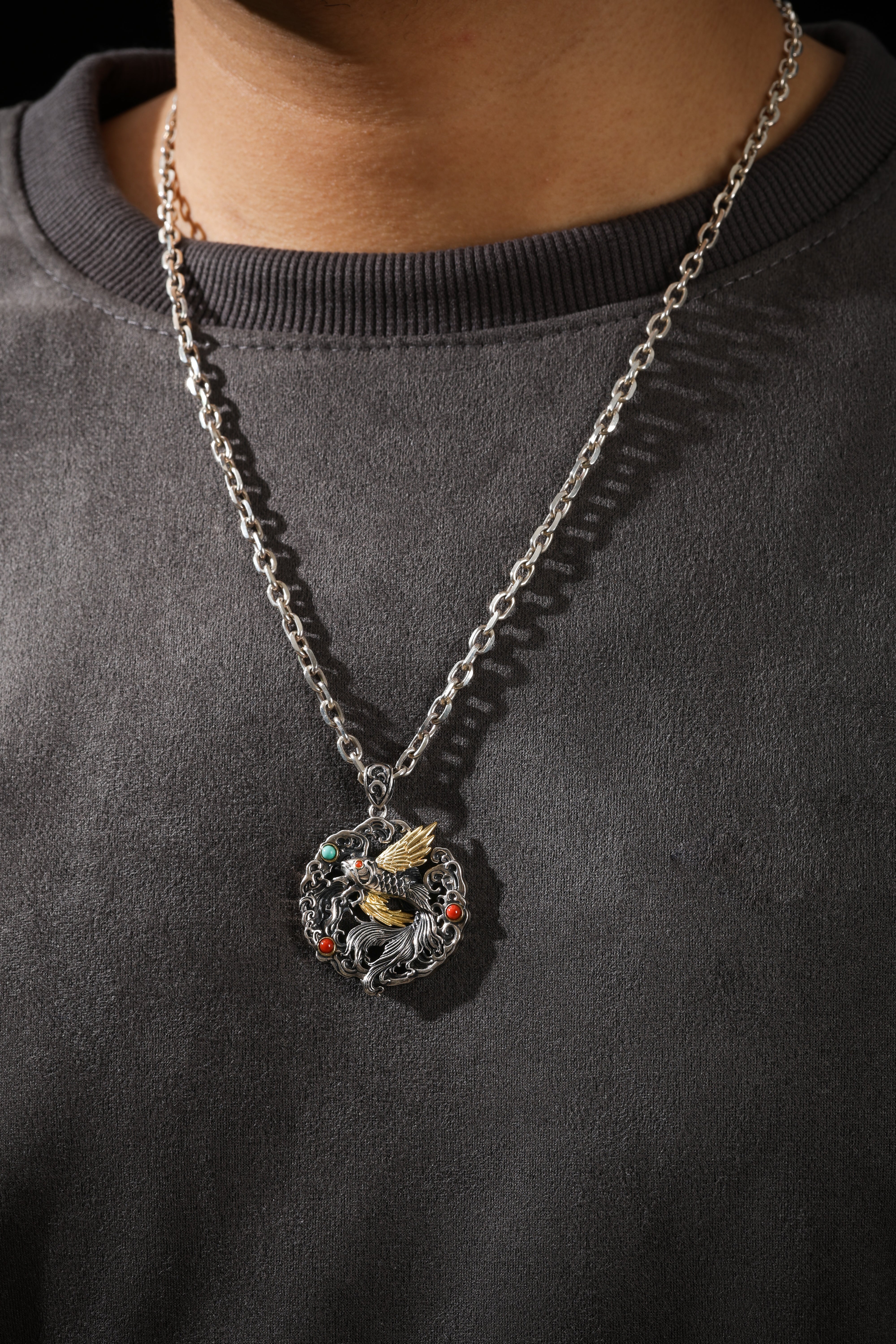 Buddha Trace Flying Fish Spirit Pendant Buddha Trace