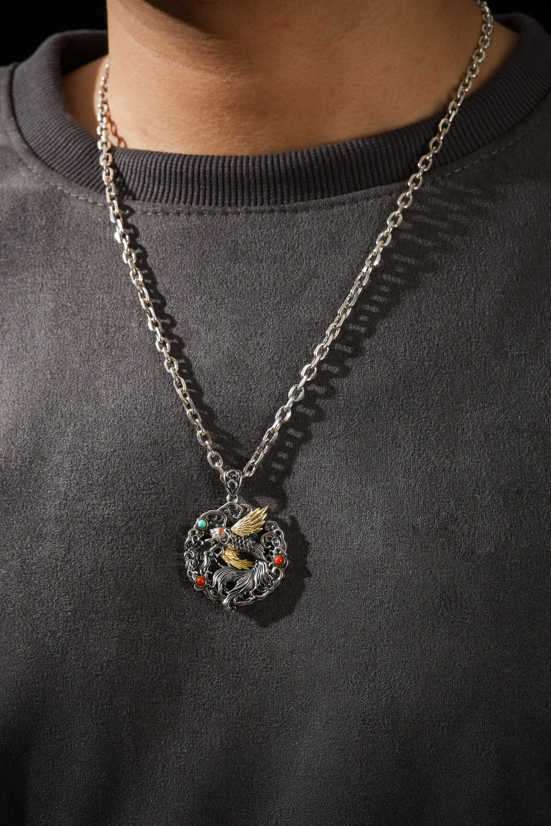 Buddha Trace Flying Fish Spirit Pendant Buddha Trace