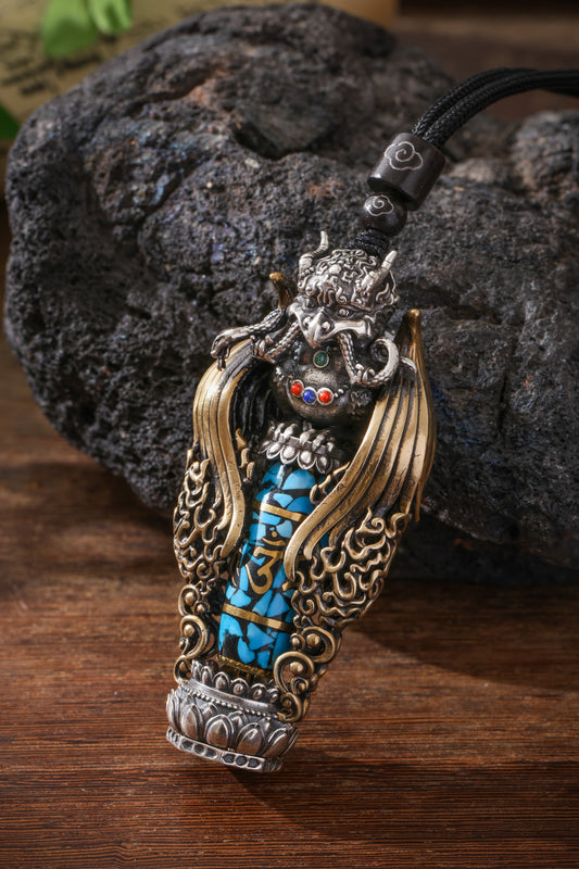 Buddha Trace Tibetan Garuda Dzi Pendant Buddha Trace