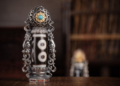 cintamaniBuddha Trace Cintamani DZI Pendant Buddha Trace