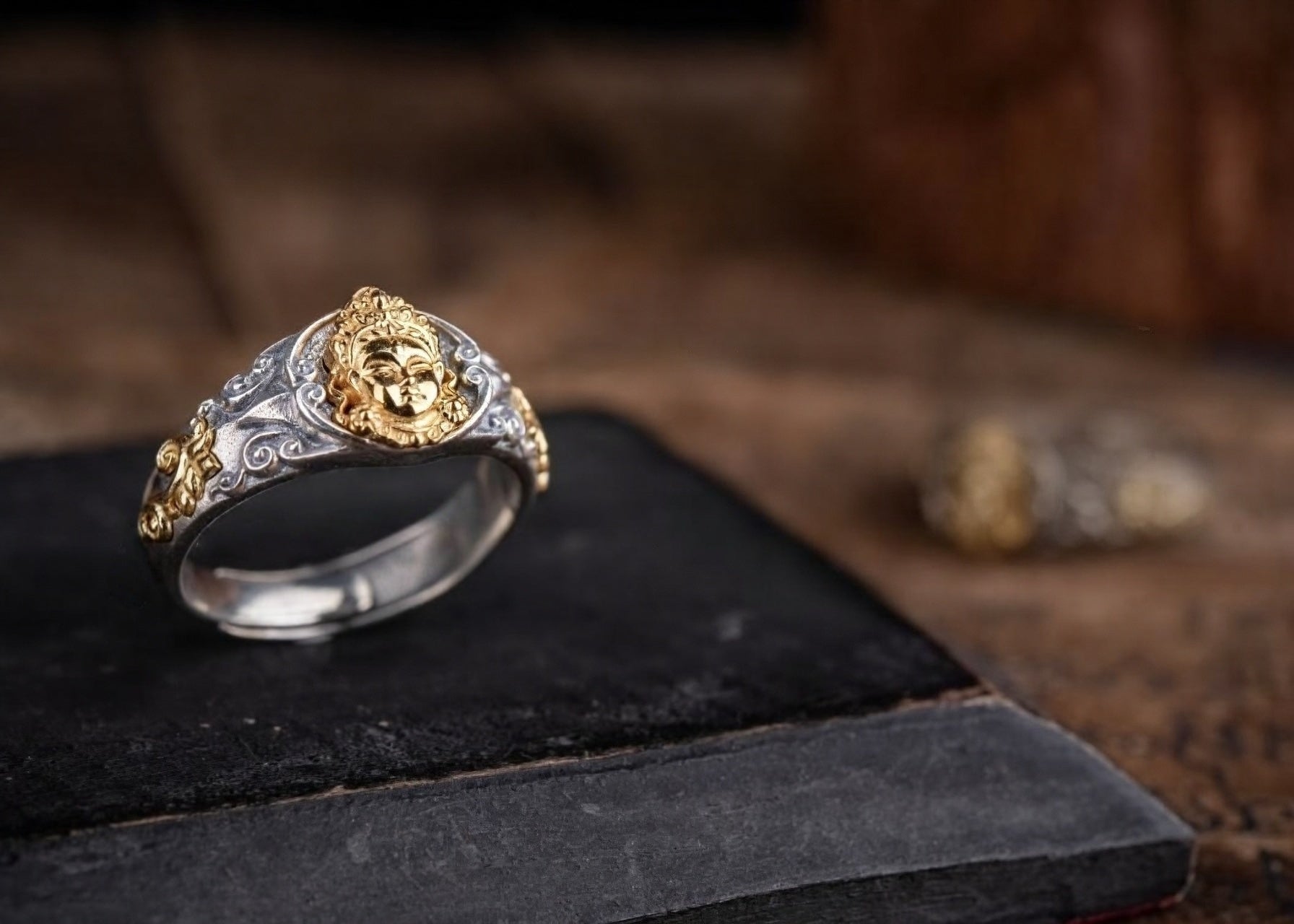 Buddha Trace Green Tara Ring Buddha Trace