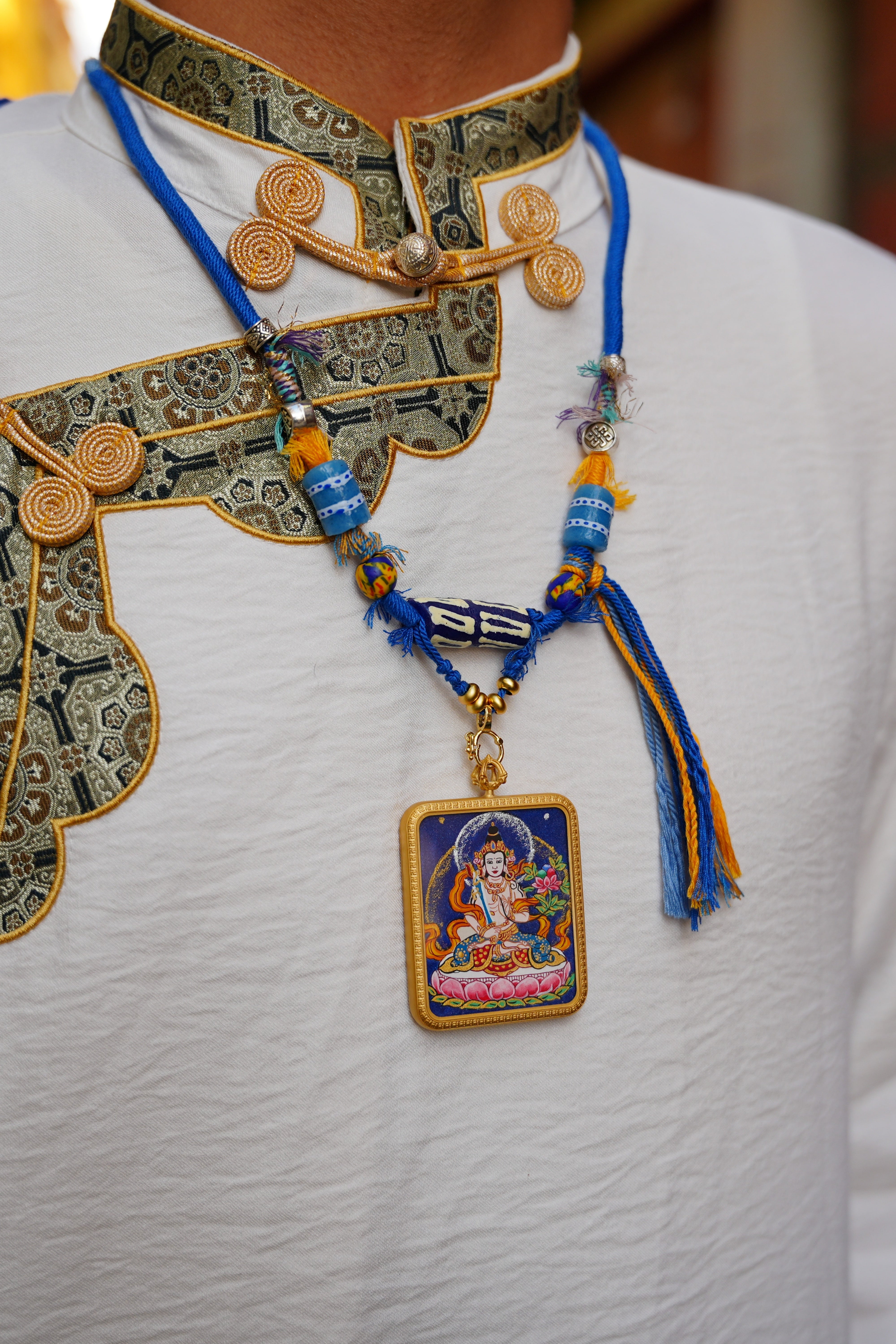 Buddha Trace Tibetan Mahasthamaprapta Thangka Buddha Trace