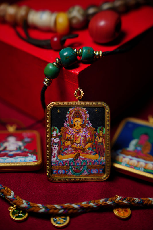 Buddha Trace Tibetan Maitreya colorful Thangka Buddha Trace