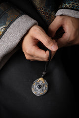 Buddha Trace Tibetan Mandala Dzi Gawu Pendant Buddha Trace