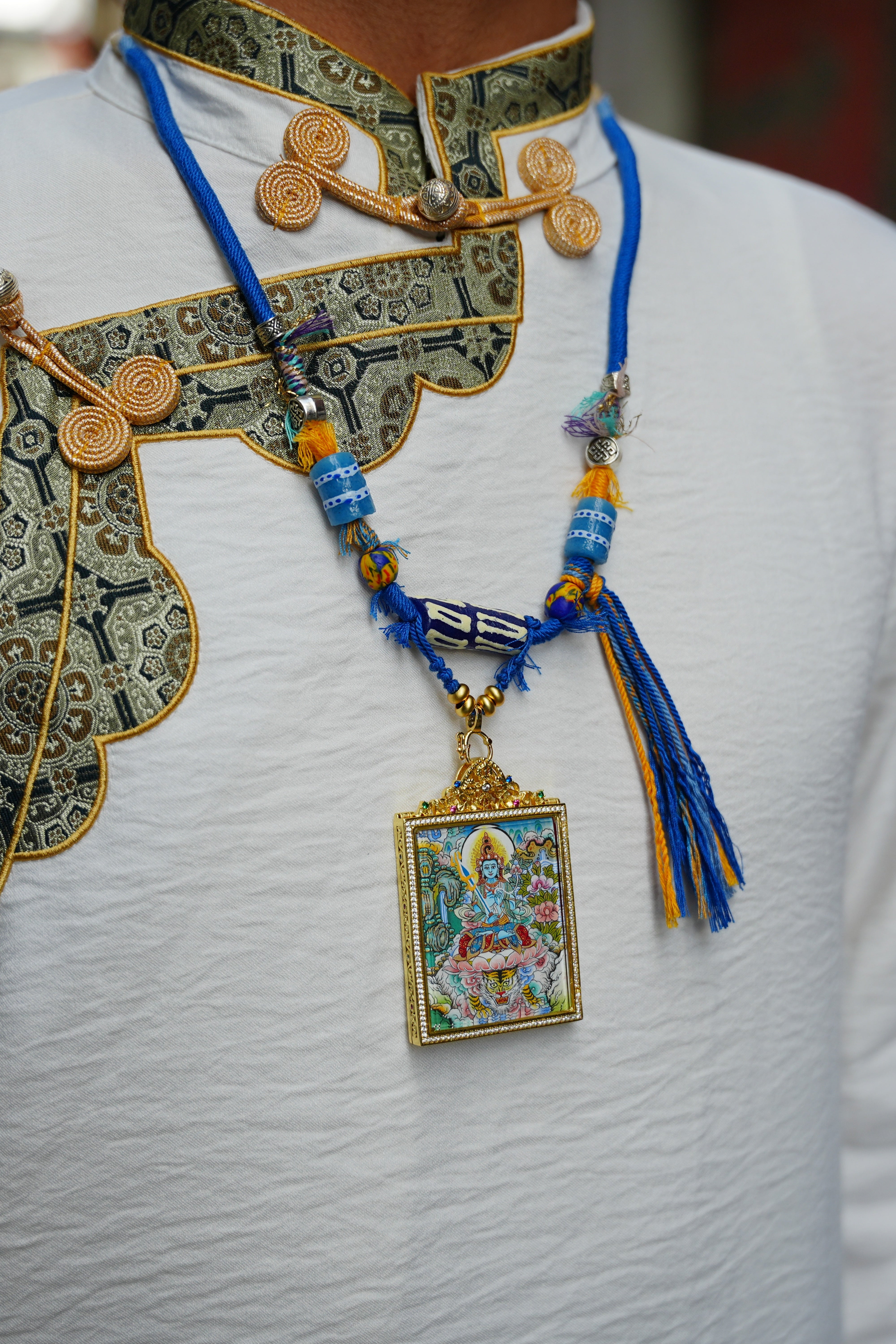 Buddha Trace Tibetan Manjushri Thangka Buddha Trace