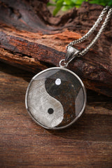 Meteoritic Iron & Stone Meteorite Tai Chi Pendant Buddha Trace