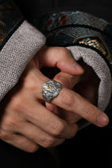 Buddha Trace Tibetan Nine-Tailed Fox Guardian Ring Buddha Trace
