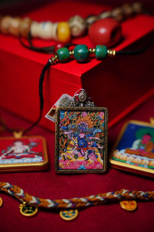 Buddha Trace Tibetan Palden Lhamo Thangka Buddha Trace