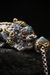 Buddha Trace Tibetan PiXiu Holding Pearl Pendant Buddha Trace