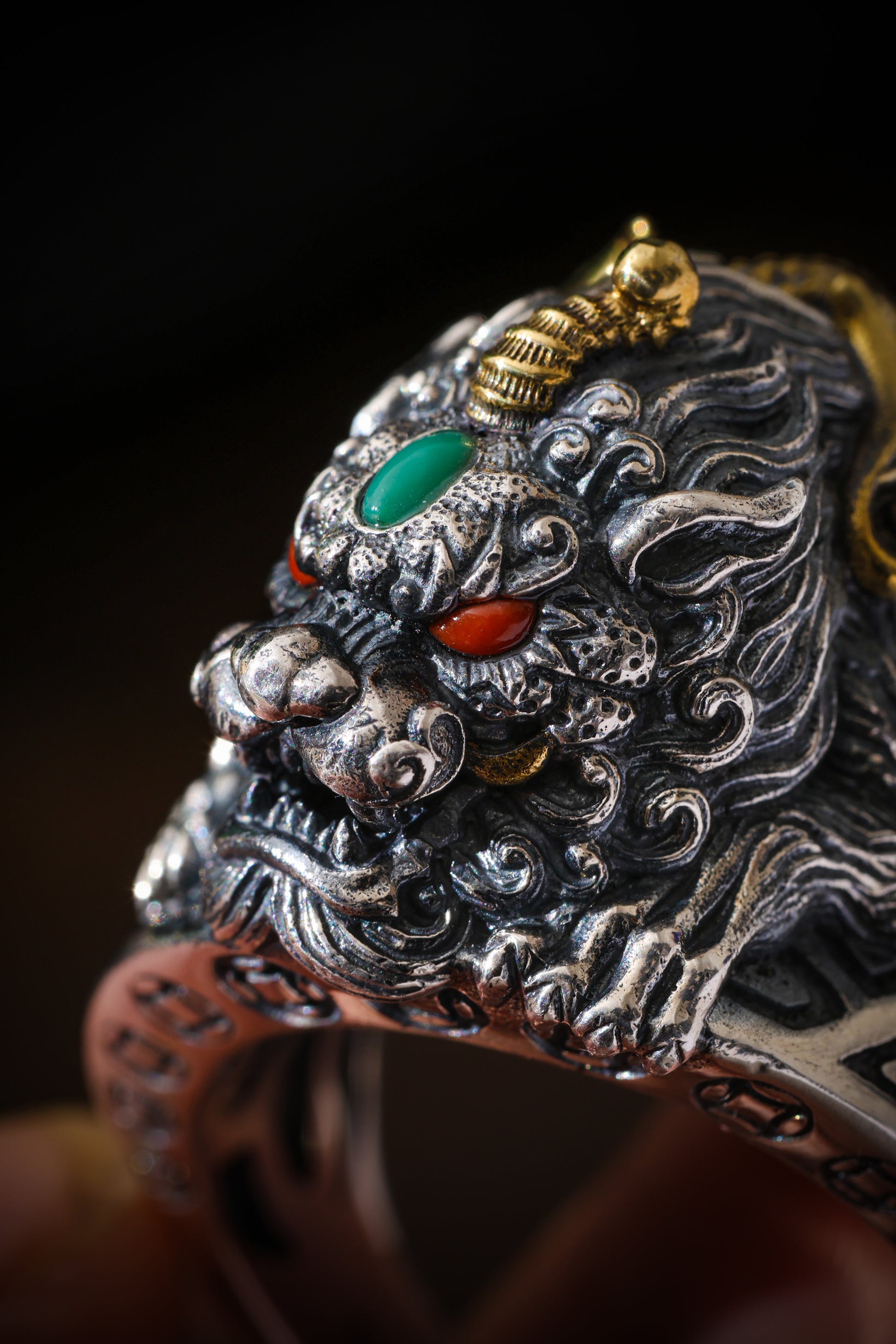 Buddha Trace Tibetan Pixiu Guardian Ring Buddha Trace