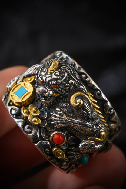 Buddha Trace Pixiu Guardian Ring Buddha Trace