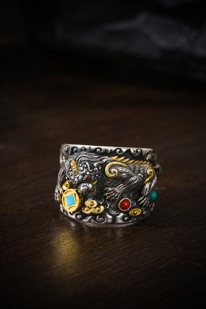 Buddha Trace Pixiu Guardian Ring Buddha Trace