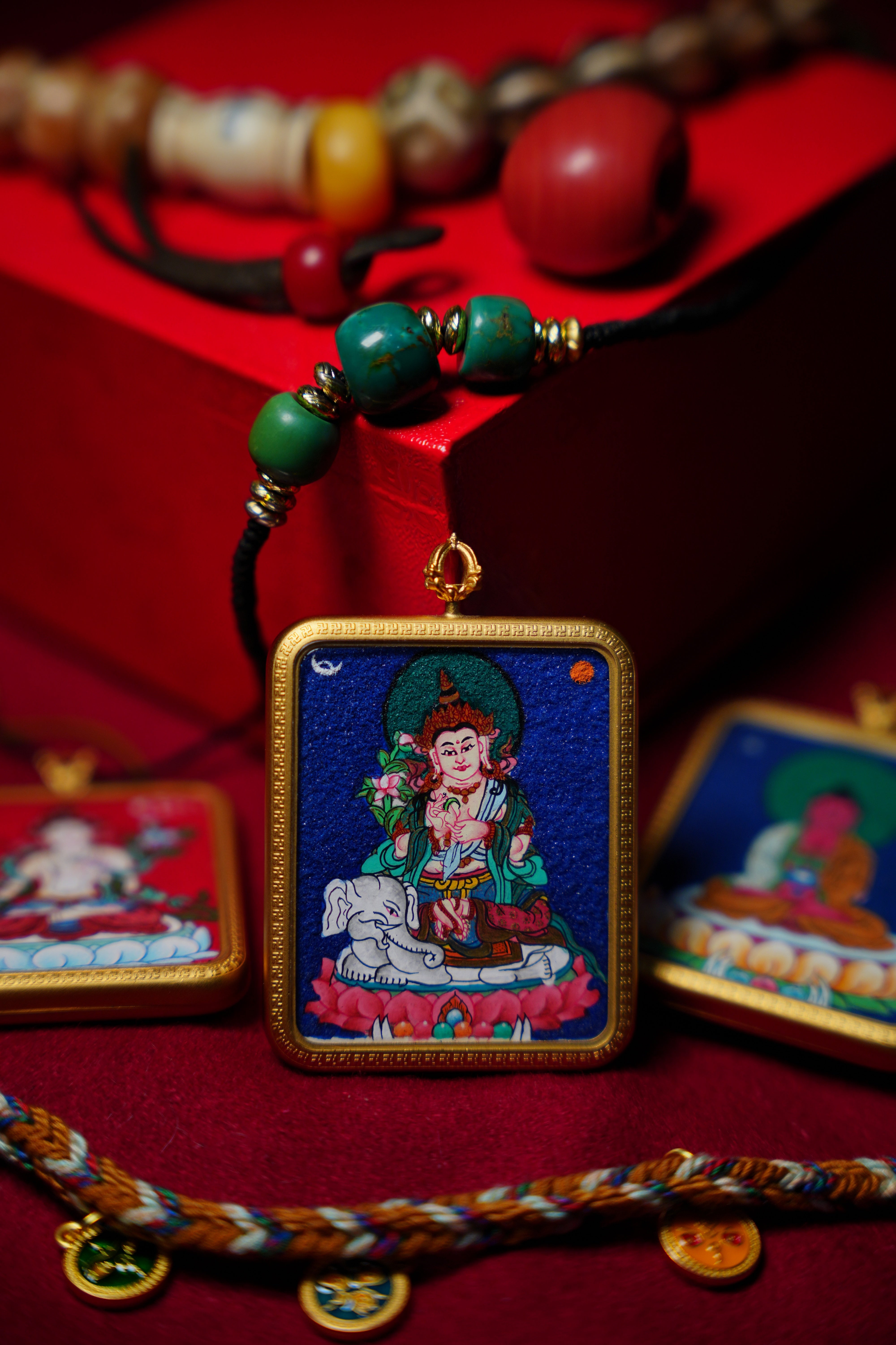 Buddha Trace Tibetan Samantabhadra Thangka Buddha Trace