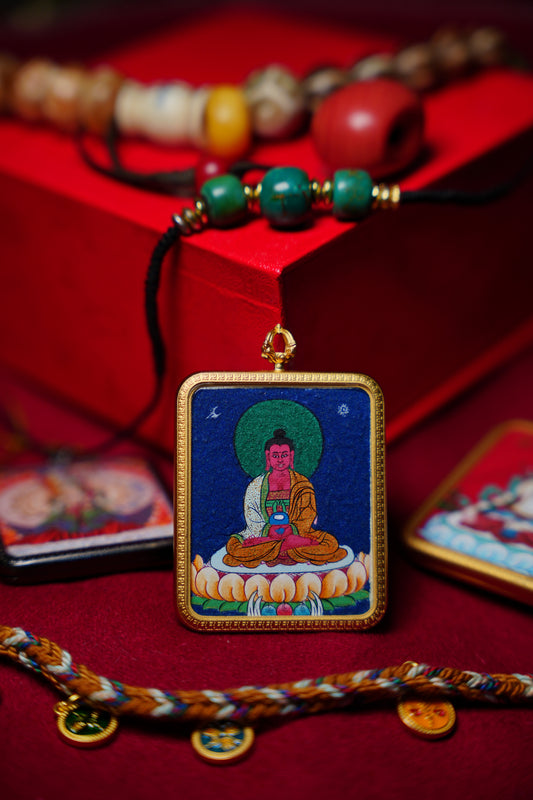 Buddha Trace Tibetan Shakyamuni Buddha Thangka