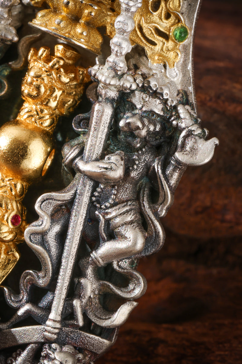 Buddha Trace Tibetan Simhamukha Vajra Pendant Buddha Trace