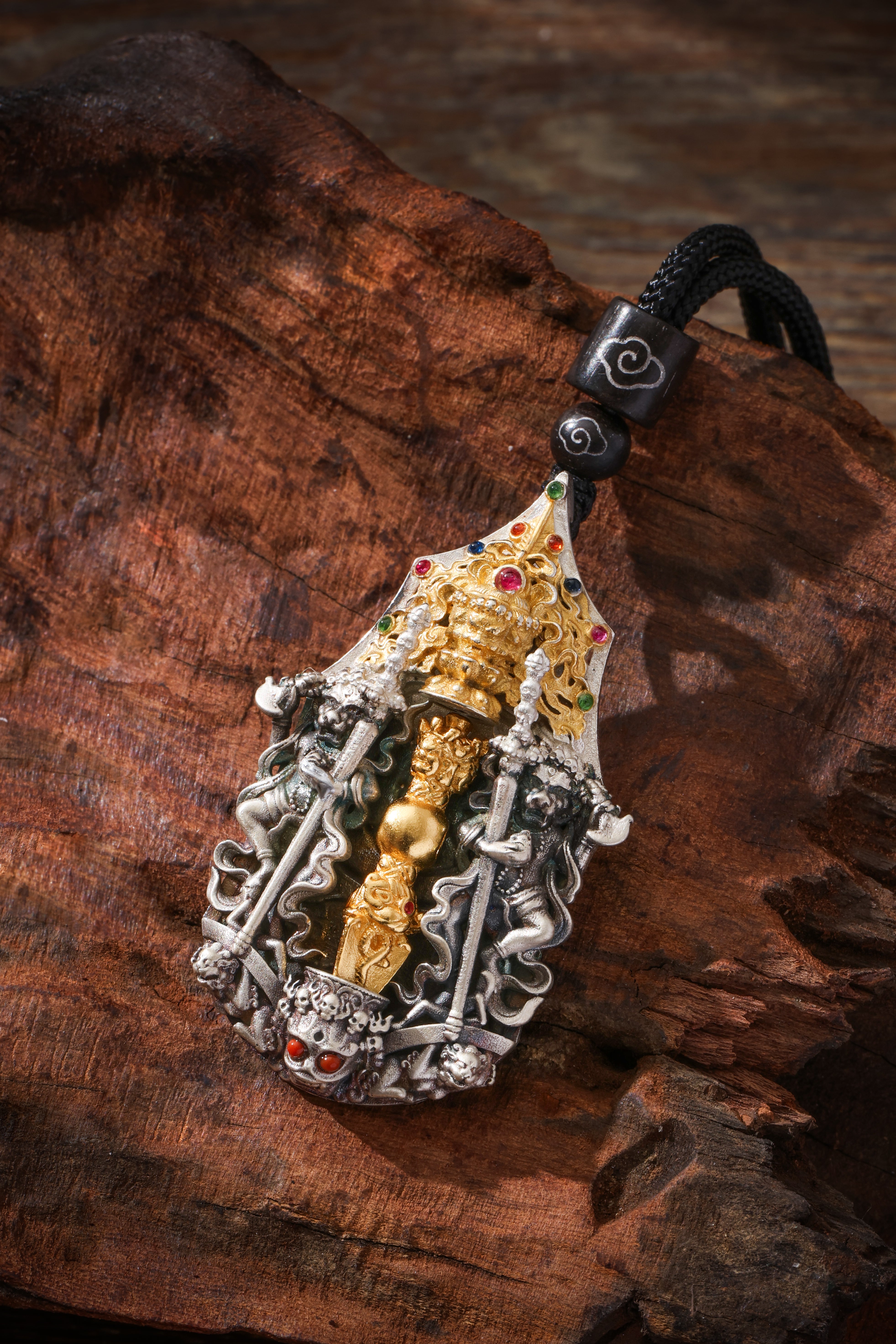 Buddha Trace Tibetan Simhamukha Vajra Pendant Buddha Trace