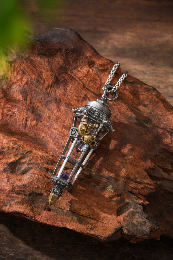 Sterling Silver Amethyst Pavilion Pendant