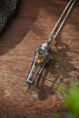 Sterling Silver Amethyst Pavilion Pendant Buddha Trace