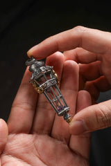 Sterling Silver Amethyst Pavilion Pendant Buddha Trace