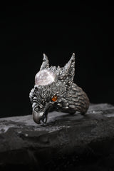 Sterling Silver Quartz Roc Ring Buddha Trace