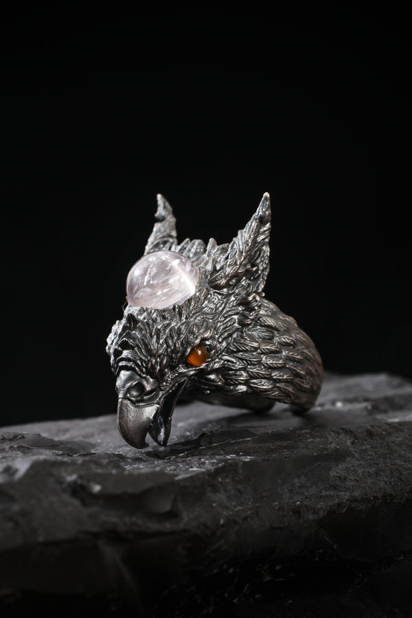 Sterling Silver Quartz Roc Ring