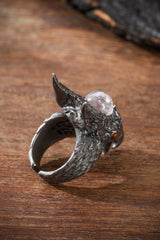 Sterling Silver Quartz Roc Ring Buddha Trace