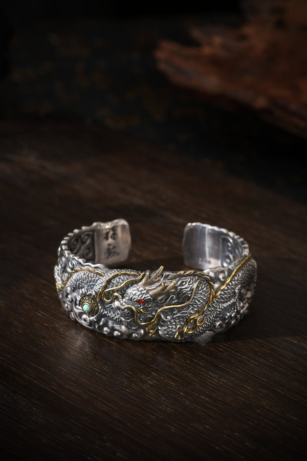 Buddha Trace Tibetan Auspicious Dragon Guardian Bracelet