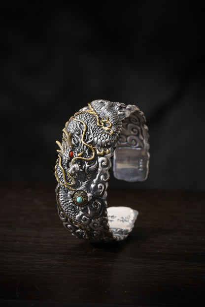 Buddha Trace Tibetan Auspicious Dragon Guardian Bracelet Buddha Trace