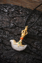 Buddha Trace Tibetan Vajra Axe Pendant Buddha Trace