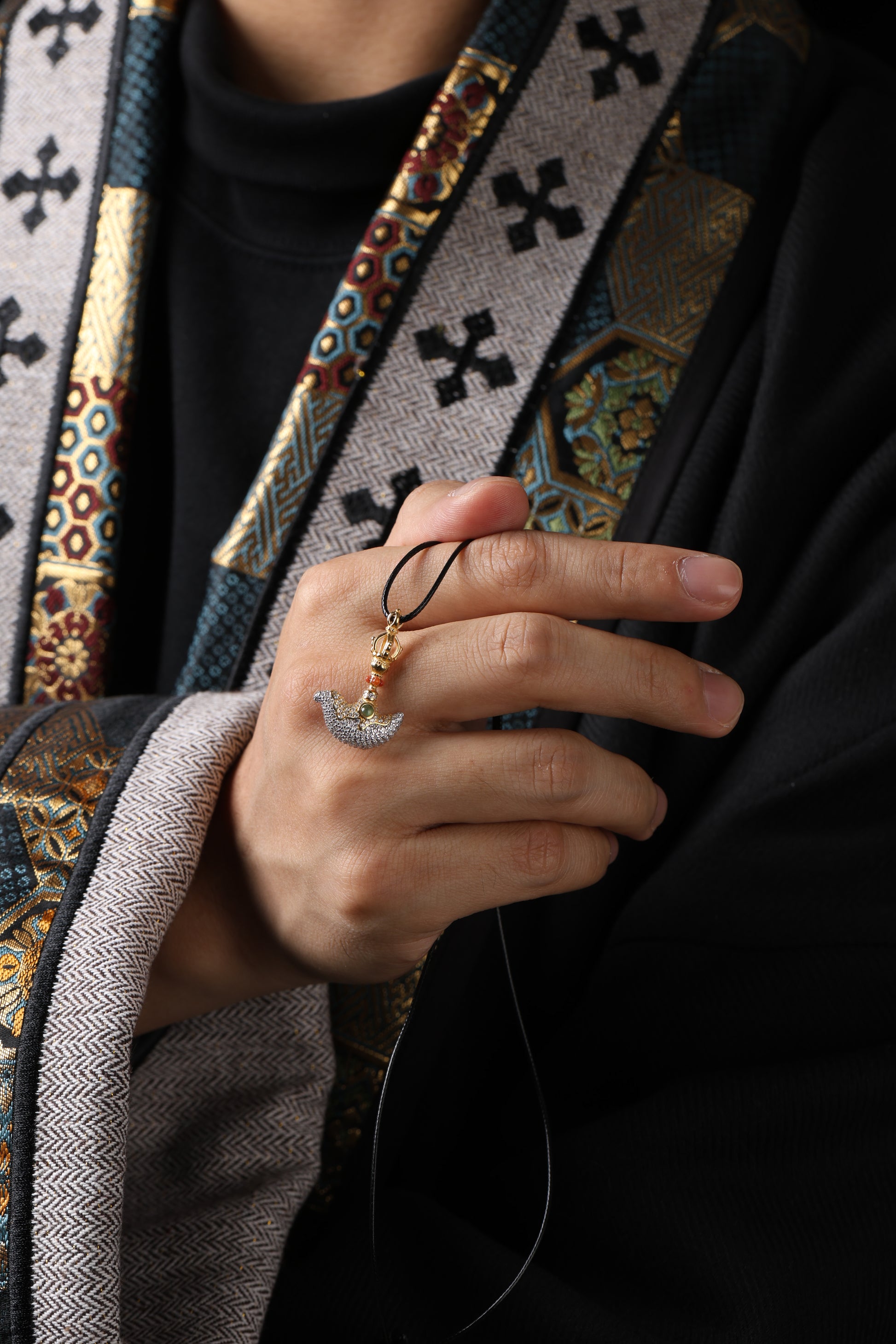 Buddha Trace Tibetan Vajra Axe Pendant Buddha Trace