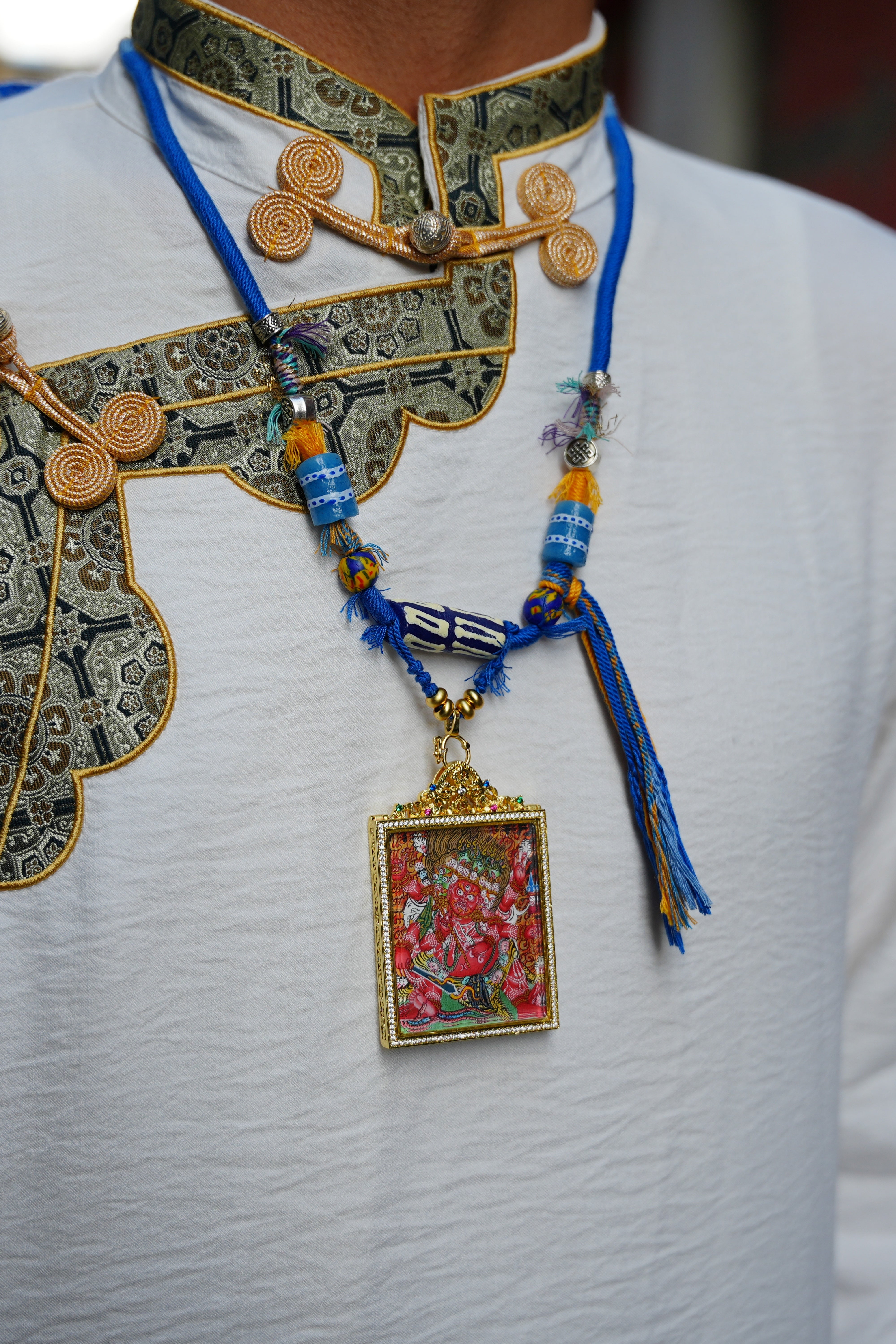 Buddha Trace Tibetan Vajrapani Thangka Buddha Trace