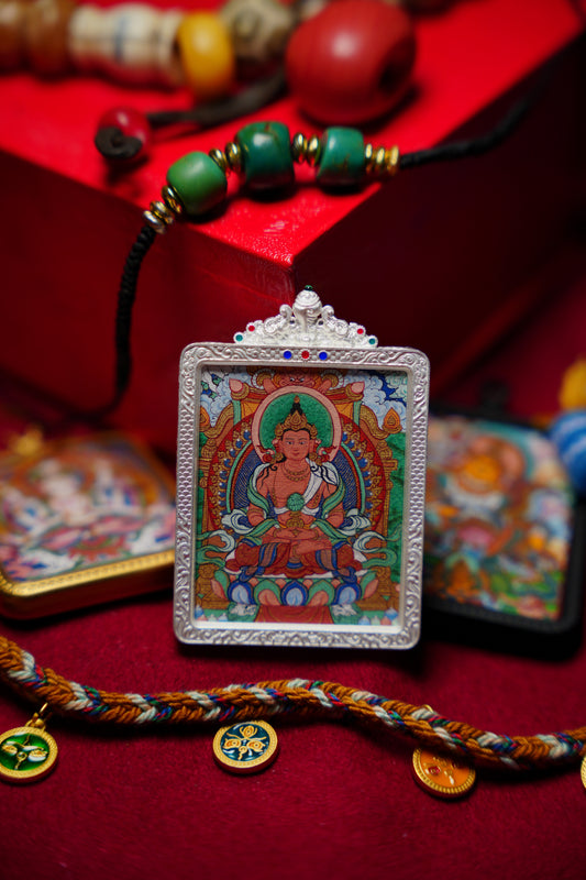 Buddha Trace Tibetan Vajrasattva Thangka Buddha Trace