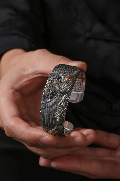 Buddha Trace Tibetan Vermilion Bird Guardian Bracelet Buddha Trace